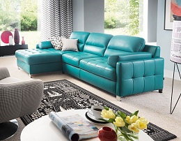 Угловой диван-кровать Fiorino в коже