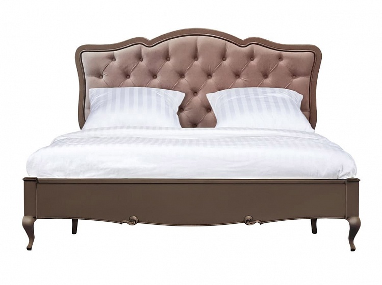 Кровать Портофино (Кварц / Патина коричневая)