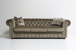 Трёхместный диван CHESTER Classic в ткани (бежевый)