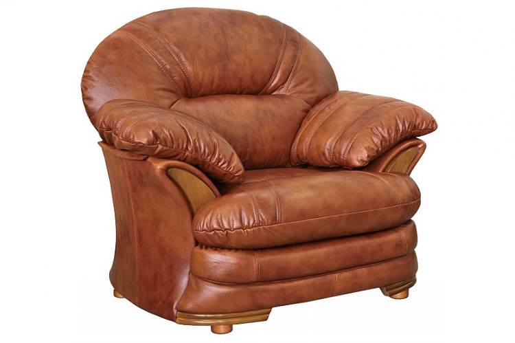 Кресло кожаное Йорк в обивке №1060+4060(0) (кожа+экокожа)