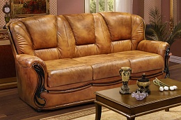 Трехместный кожаный диван Изабель 2