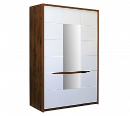 Шкаф для одежды Монако (Дуб Саттер+Белый глянец)
